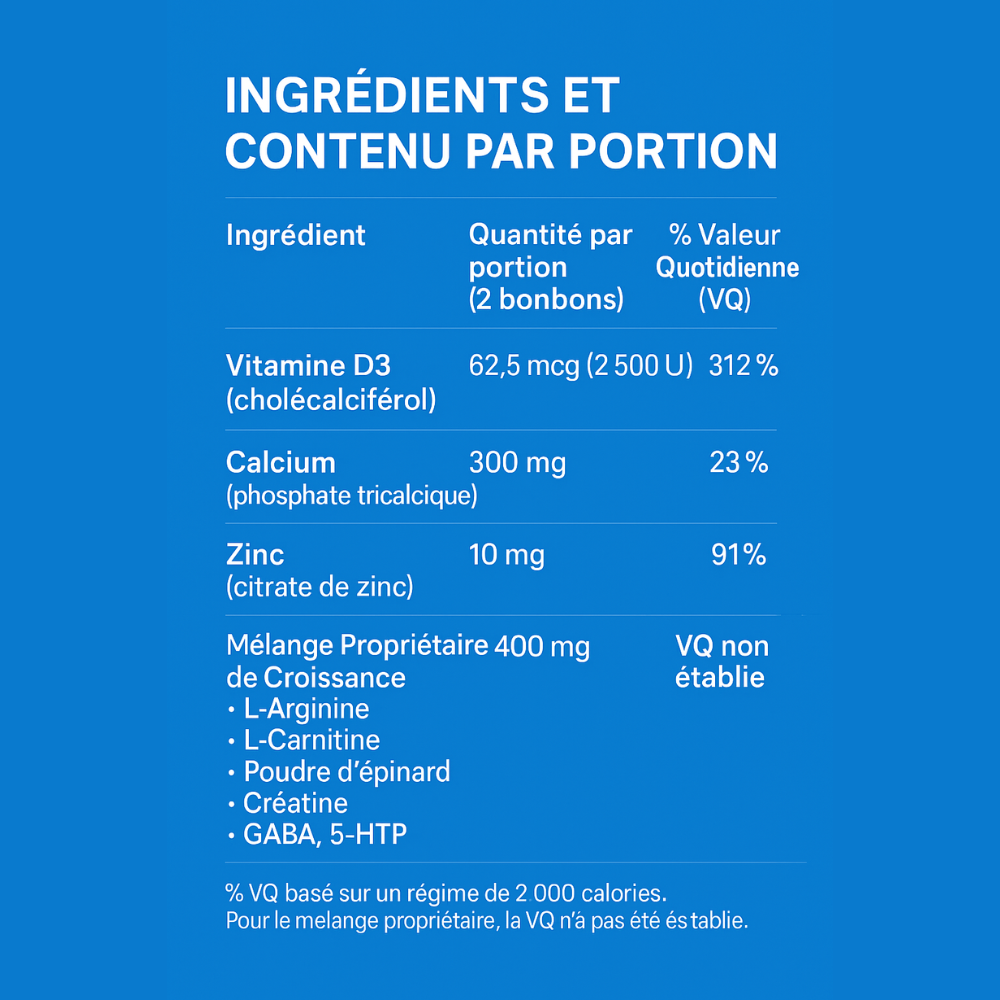 Natria® Gommes de Croissance