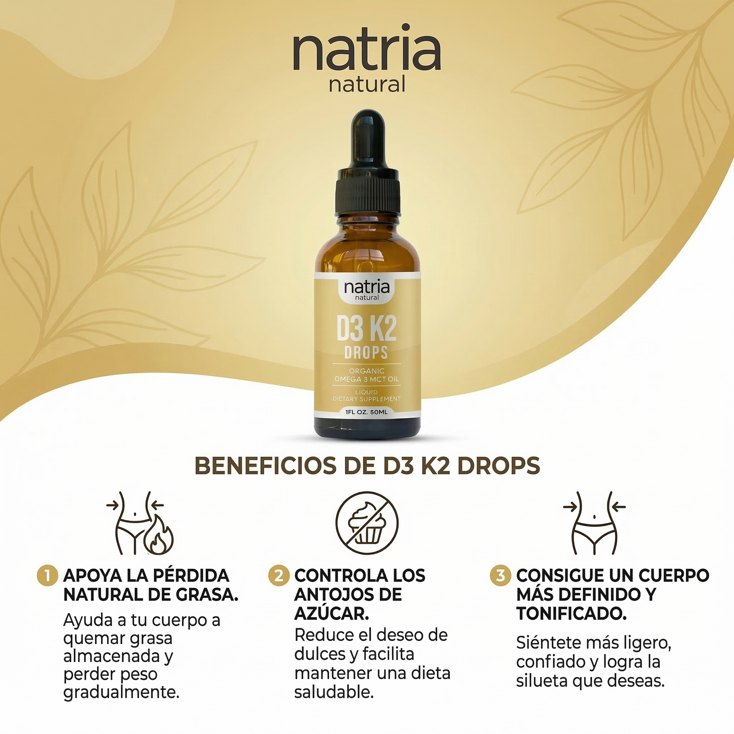 Natria™ Gotas D3 K2 Naturales